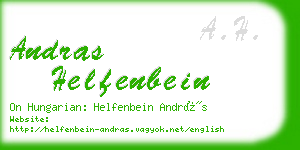 andras helfenbein business card